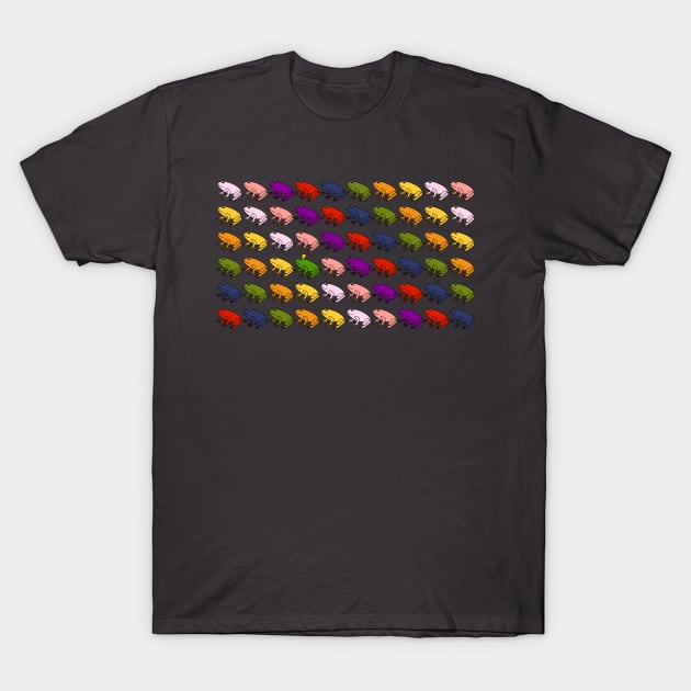Rainbow Army of Frogs T-Shirt by ellenhenryart